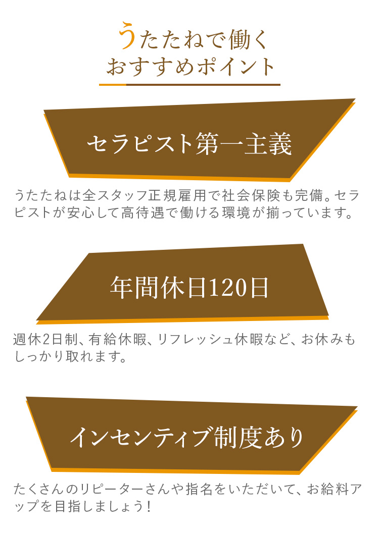 うたたねで働くおすすめポイント